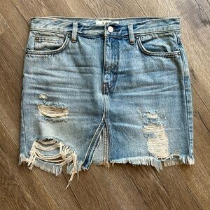 Free people denim skirt